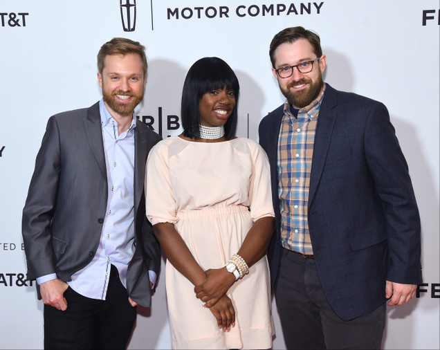 Director Jeremy S. Levine, Daje Shelton and director Landon Van Soest attend For Ahkeem premiere during the 2017 Tribeca Film Festival at Cinepolis Chelsea on April 23, 2017, in New York City.